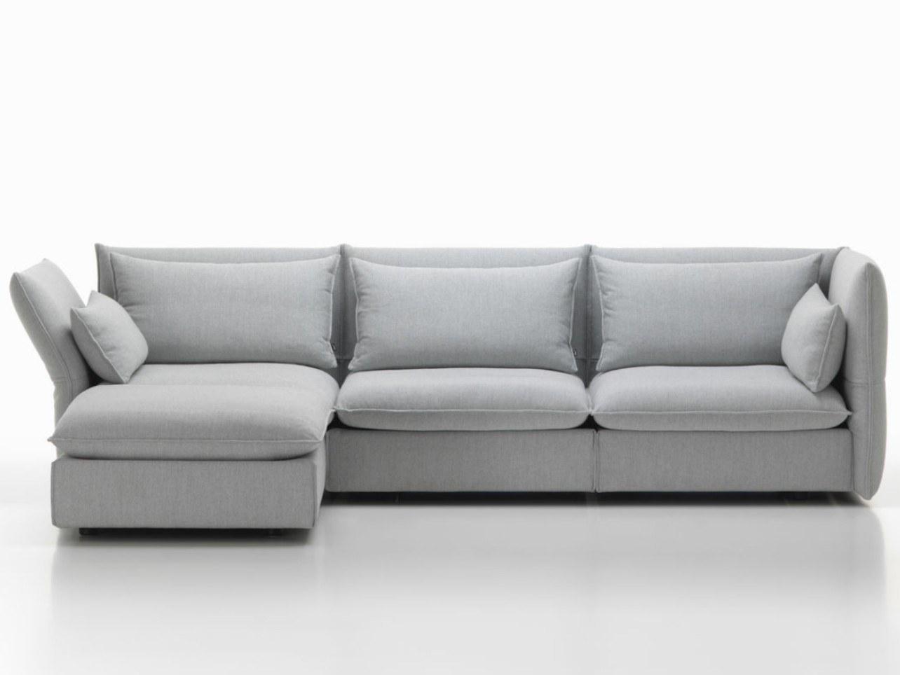 3 seater fabric sofa with removable cover with chaise longue | Mariposa Corner by Vitra