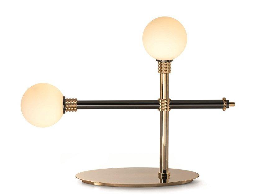Brass table lamp with fixed arm | Alpha by Visionnair