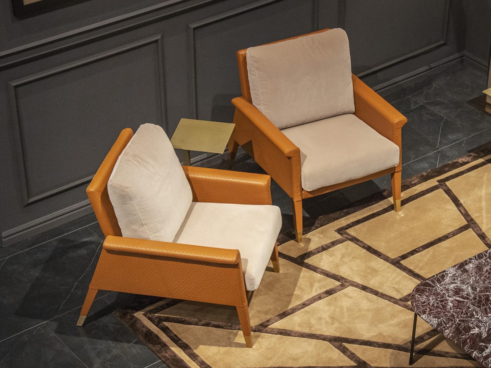 Leather armchair with armrests | Jean by Formitalia