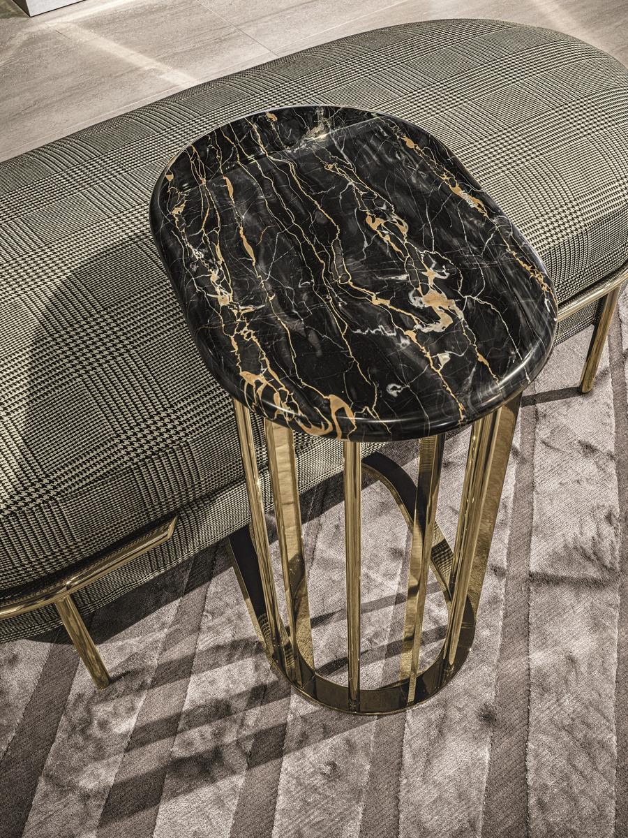 Oval stone coffee table | Balmain by Longhi