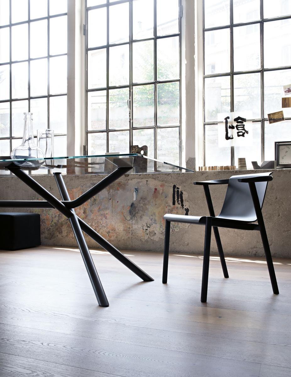 Wooden chair with armrests | Bai Lu by Lema