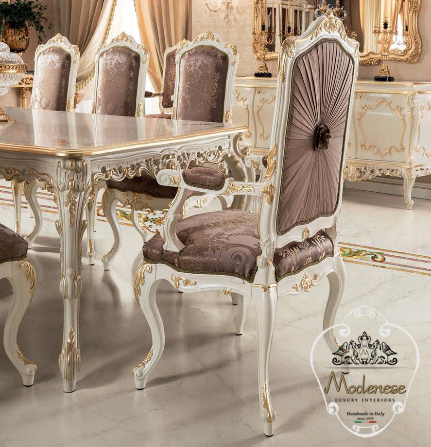 Upholstered fabric chair with armrests | 14528 by Modenese Gastone