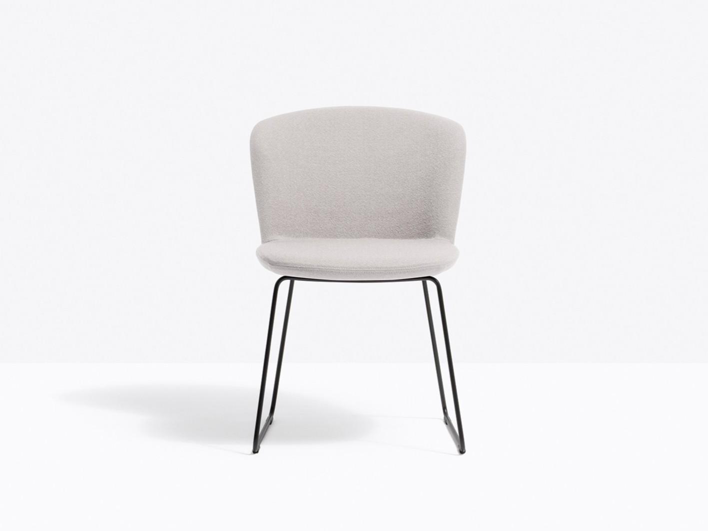 Sled base upholstered fabric chair | Nym Soft 2852 by Pedrali