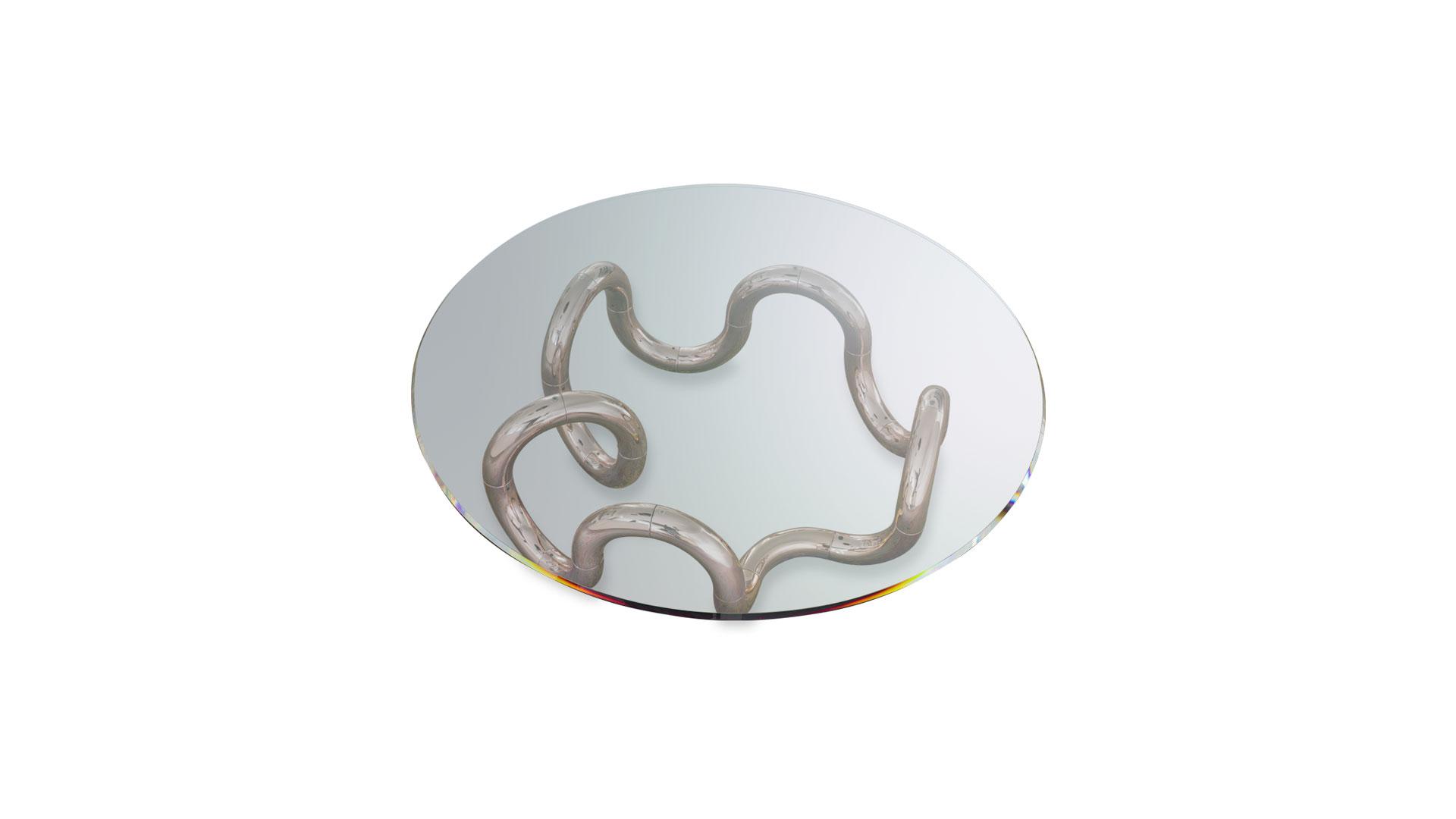 Round glass coffee table | Aenigma by Reflex