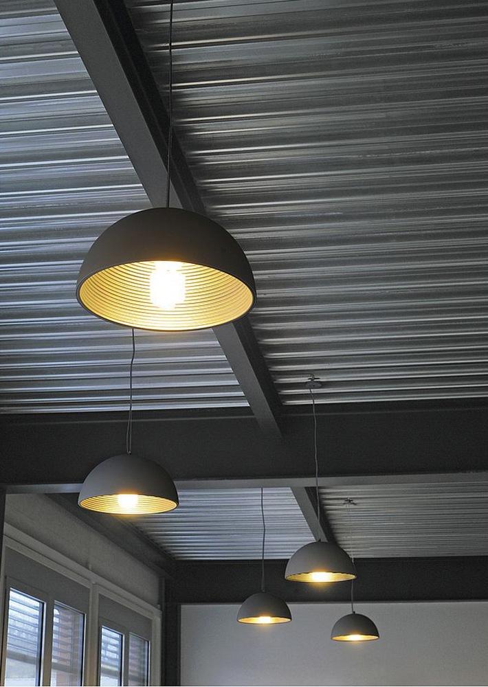 Plastic pendant lamp with dimmer in a contemporary style | Forchini by SLV