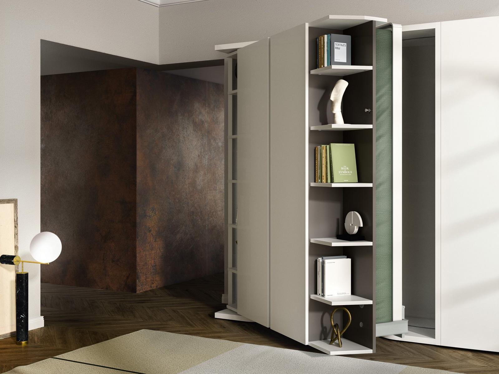 Storage wall with fold-away bed | Lgm by CLEI