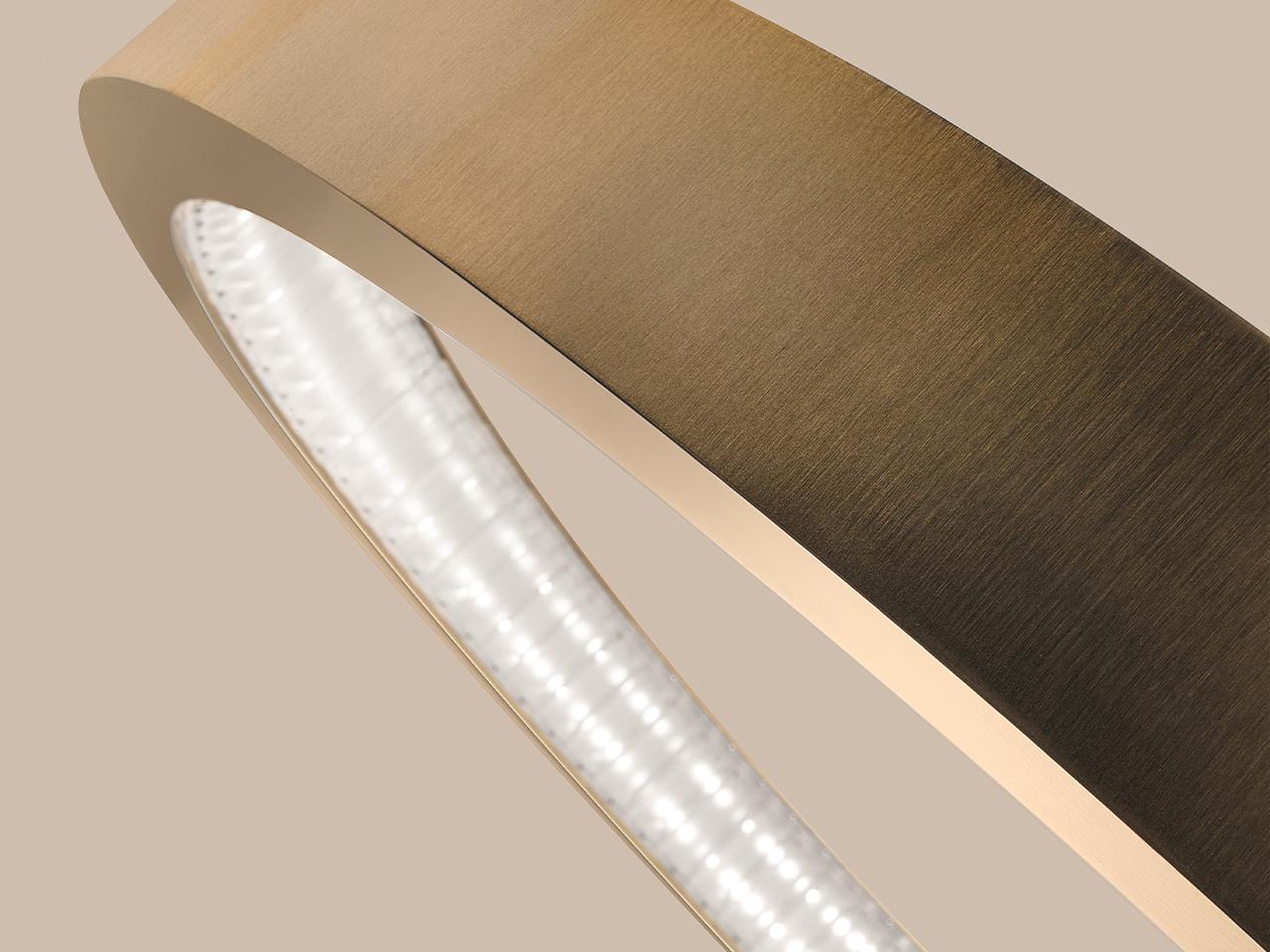 LED oak pendant lamp | Libe Round S90 by Masiero