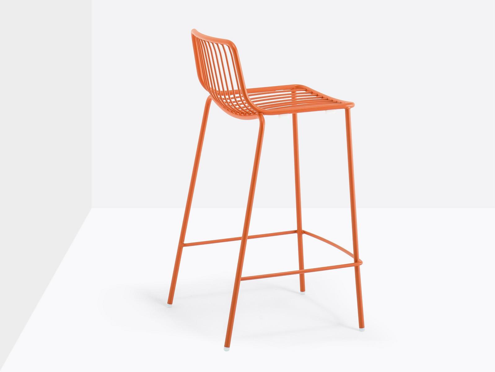 High garden stool with footrest | Nolita 3657 by Pedrali