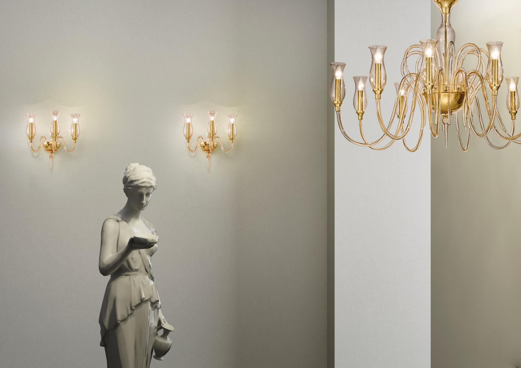 Blown glass wall lamp | Teodato by Sylcom