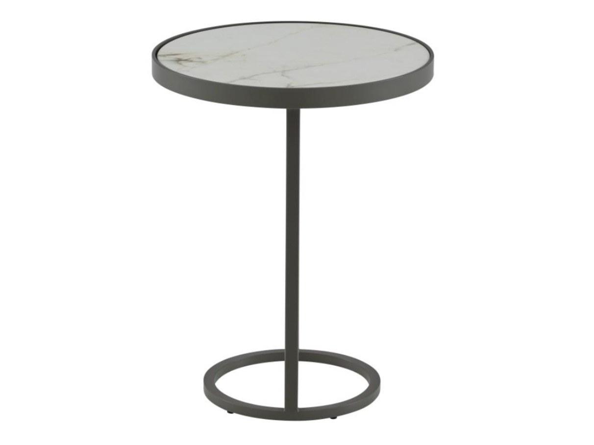 Round steel garden side table | Circles by Ligne Roset