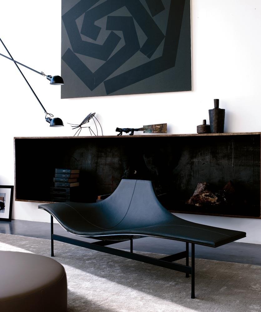 Leather Chaise longue | Terminal 1 by B&B Italia