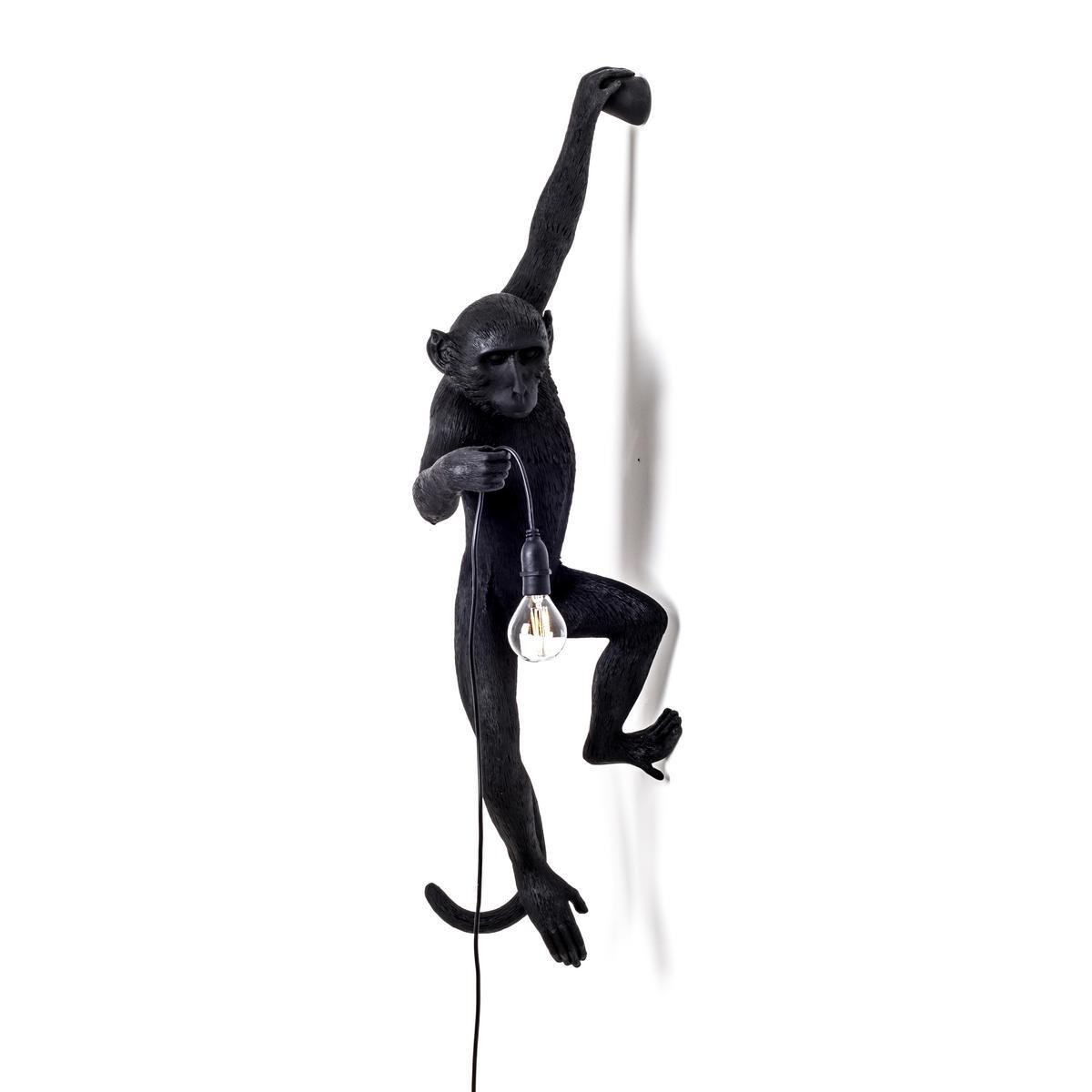 LED resin wall lamp | The Monkey Lamp Black Hanging by Seletti