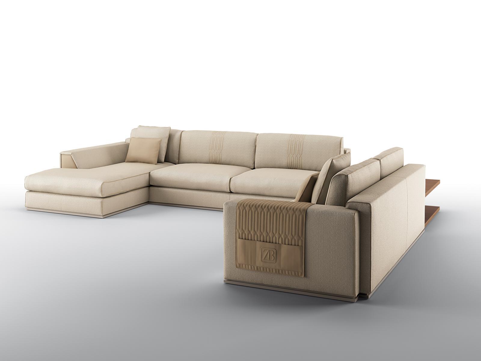 Sectional fabric sofa | Ambassador by Bruno Zampa
