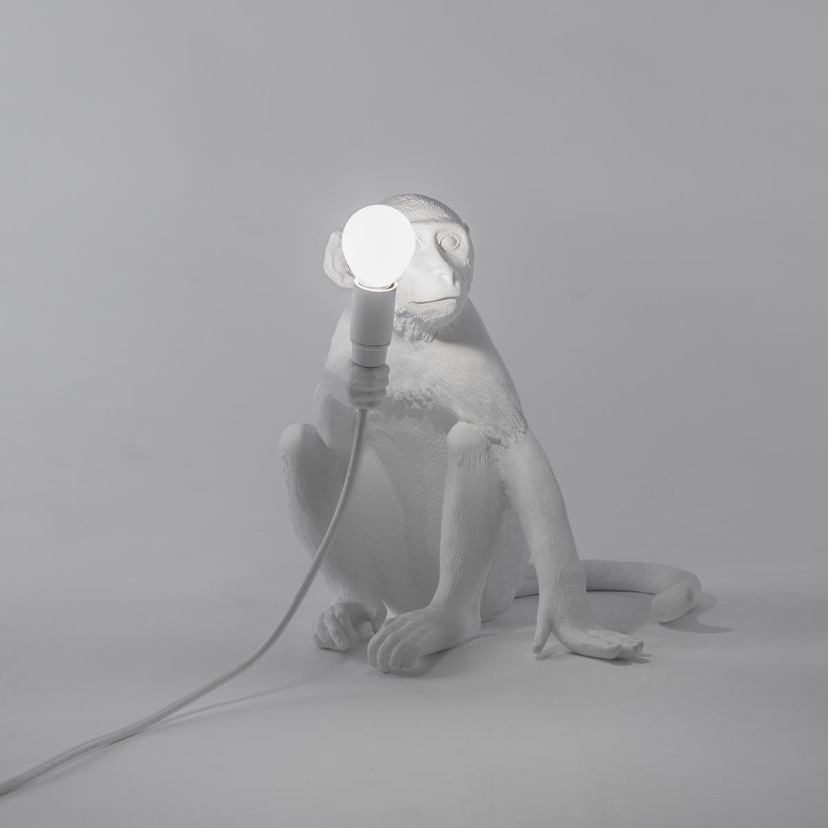 LED resin table lamp | The Monkey Lamp Sitting by Seletti