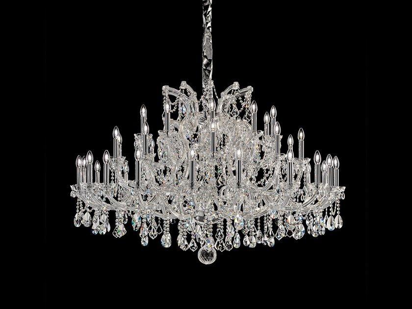 Metal chandelier with Swarovski® Crystals | Maria Teresa Ve 934 40 / 12 by Masiero