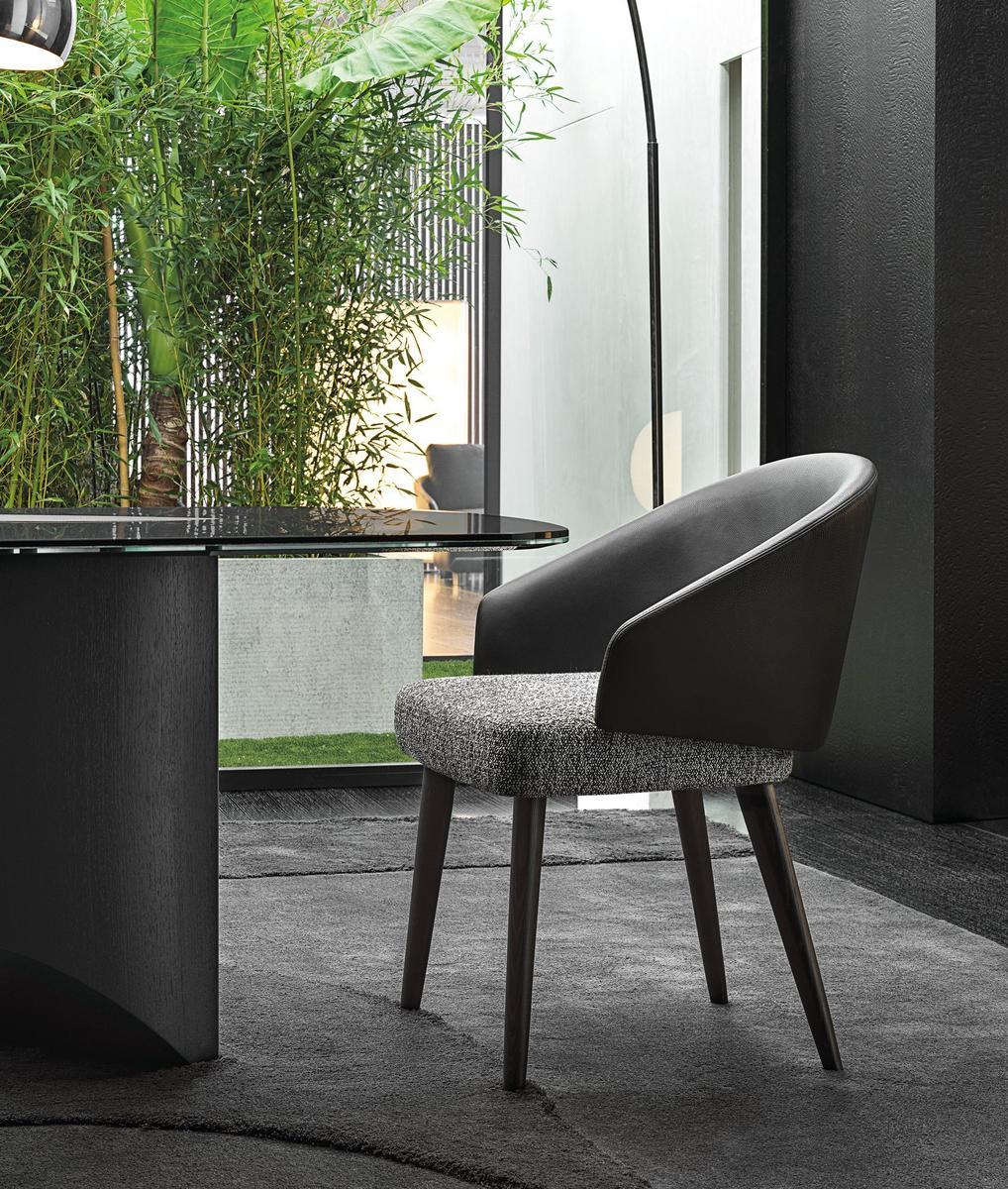 Upholstered chair with armrests | Lawson by Minotti