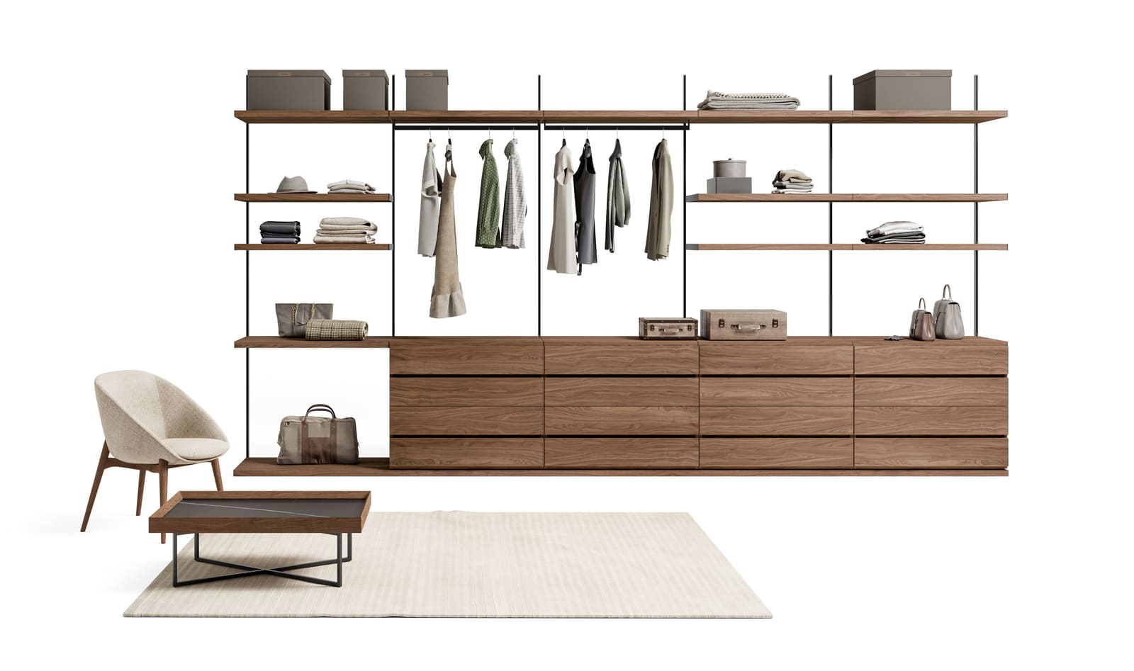 Modular melamine closet | Easy by Dall'Agnese