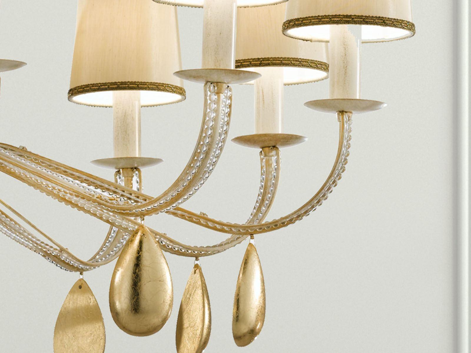 Metal chandelier with crystals | Noblesse 12 by Masiero