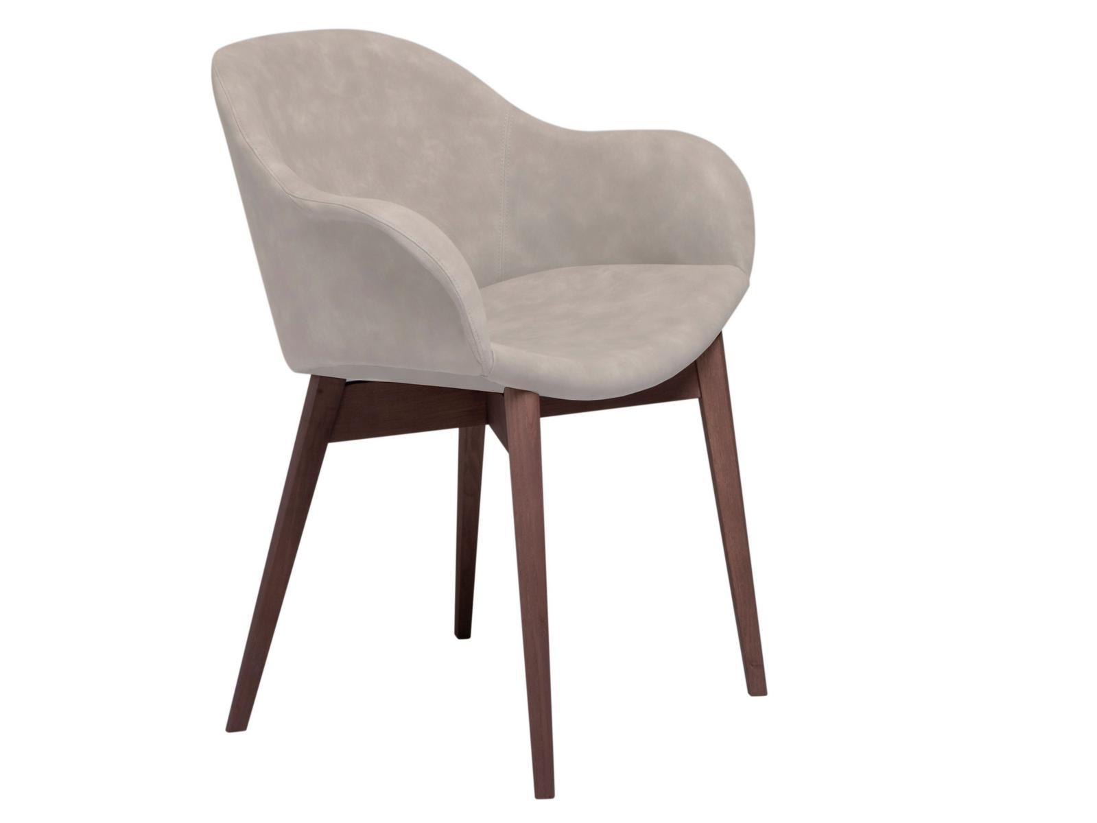 Upholstered chair with wooden base | Hug by Tonin Casa