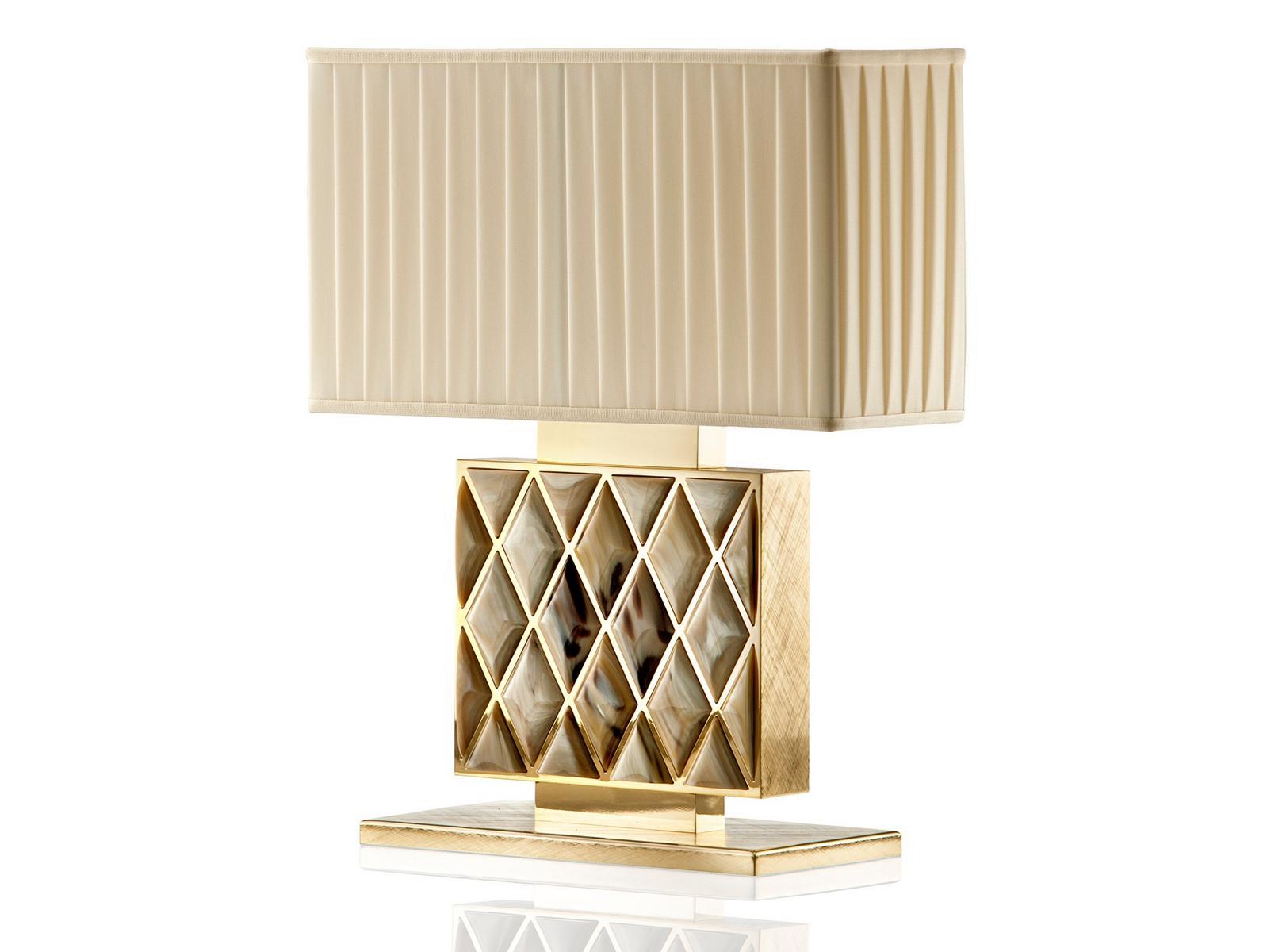 24k gold-plated brass table lamp | Saba 1723 by Arcahorn