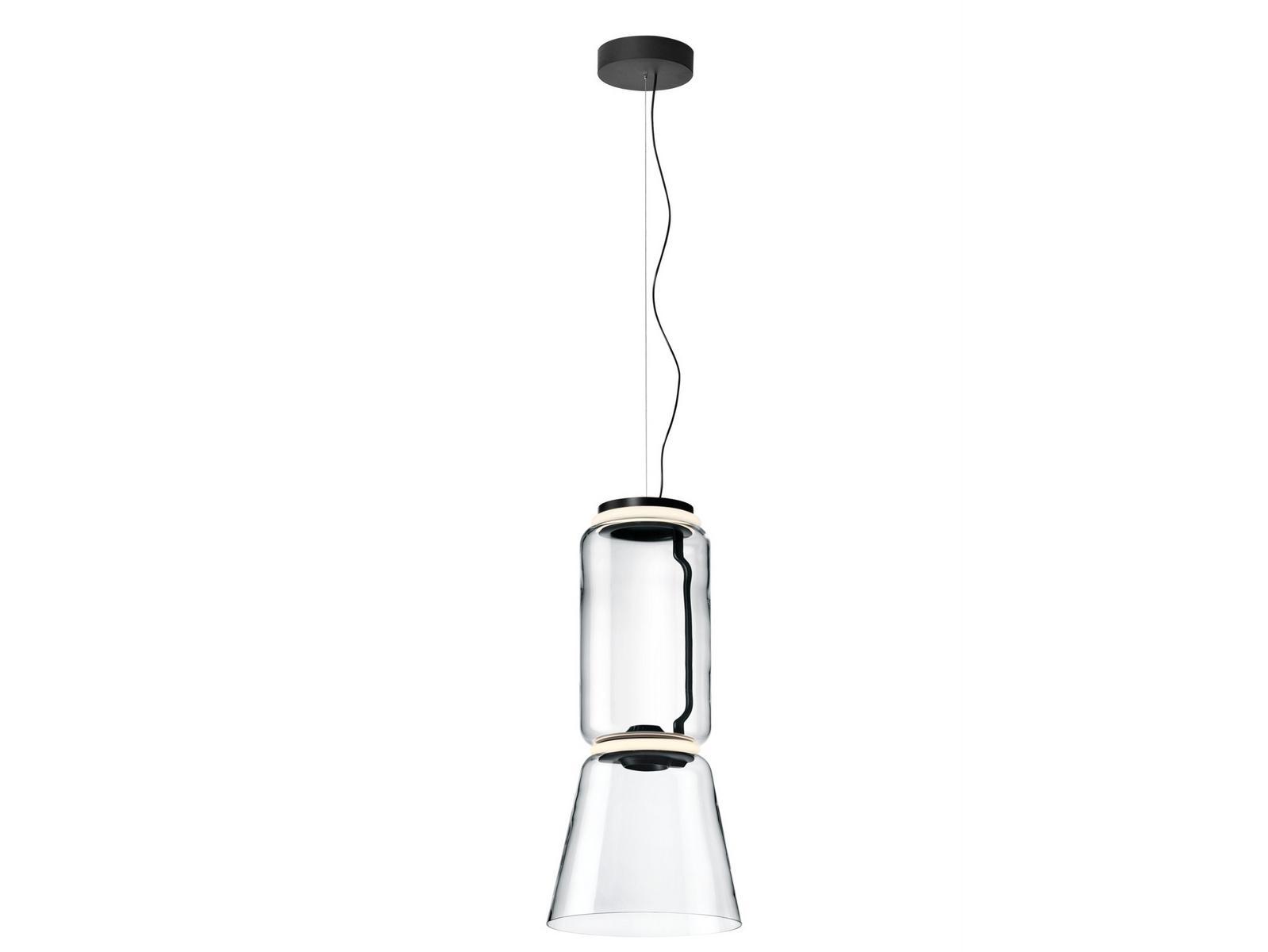 LED Blown crystal pendant lamp | Noctambule Cone by Flos