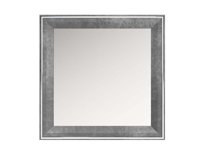 Square framed wooden mirror | Ku Q by Capital Collection