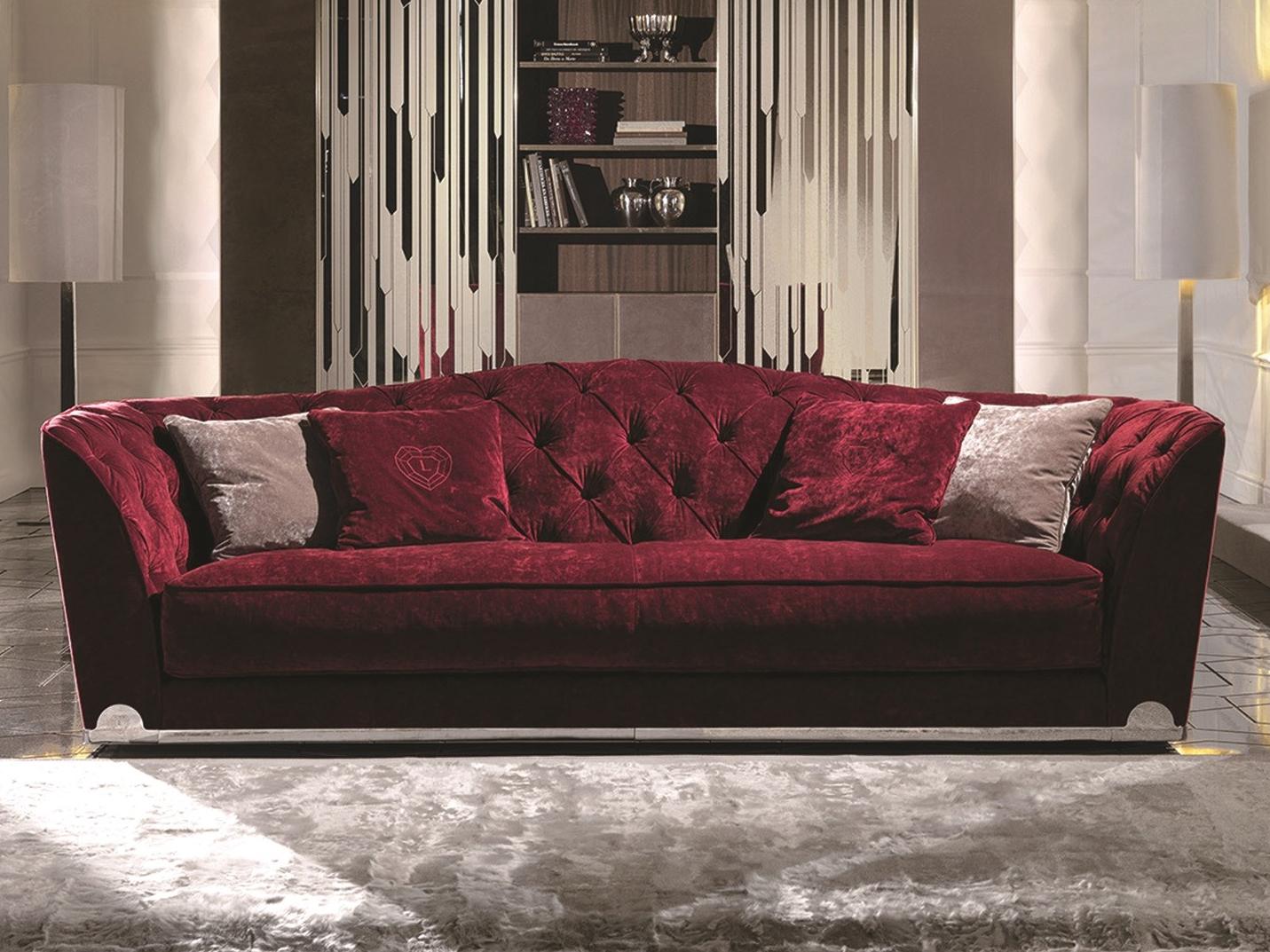 Sectional velvet sofa | Grace by Longhi