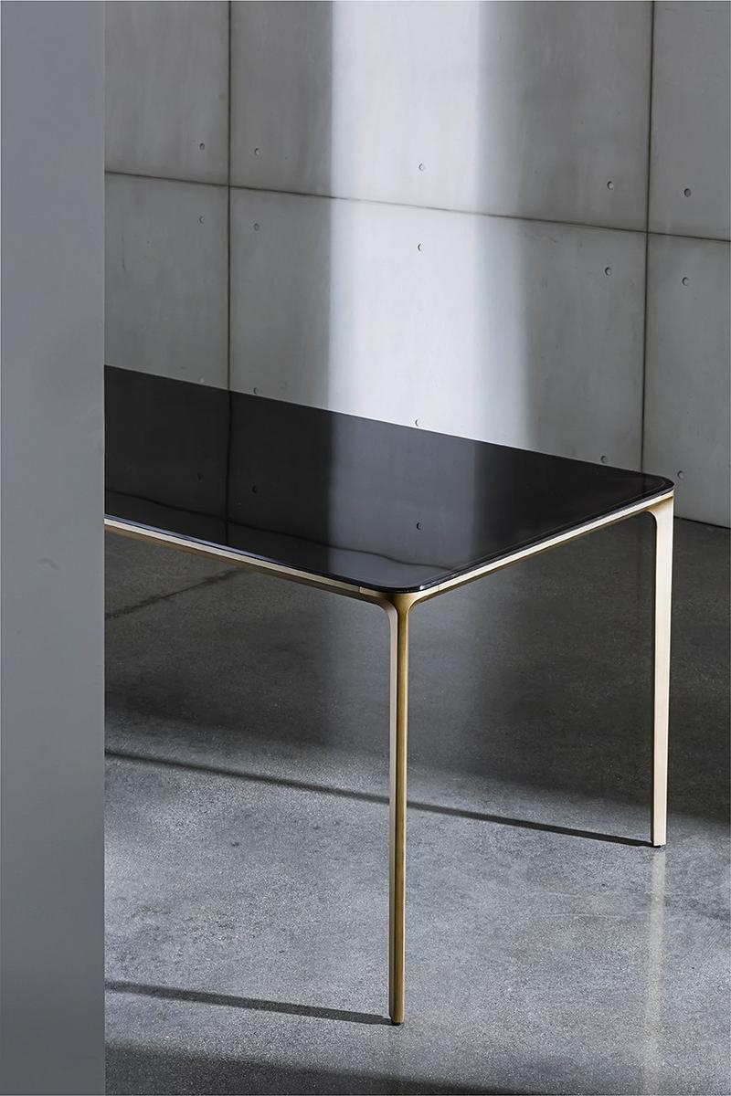 Rectangular glass and aluminium table | Slim Rectangular by Sovet