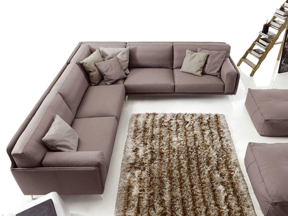 Corner sectional leather sofa | Kris Leather by Ditre Italia