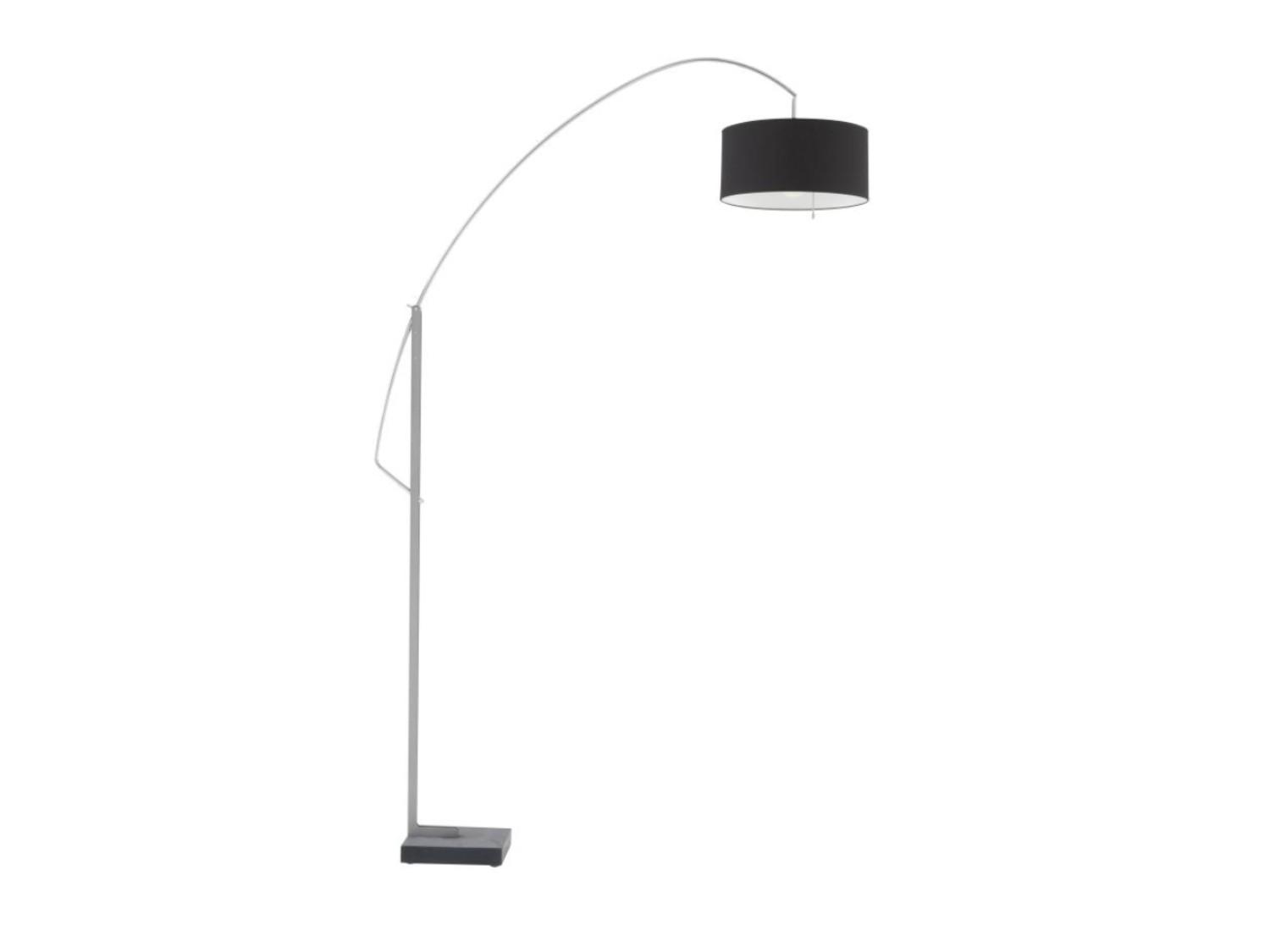 Arc lamp in steel with cotton shade | Mama by Ligne Roset