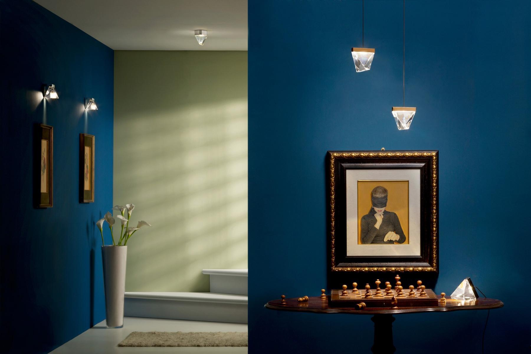 LED crystal ceiling lamp | Tripla by Fabbian