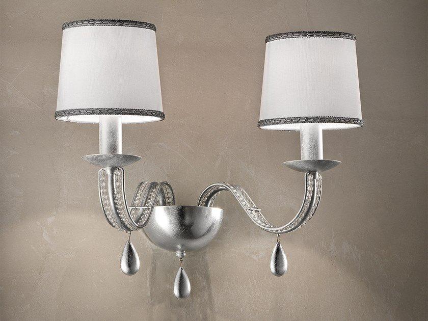 Direct light metal wall lamp with crystals | Noblesse A2 / A4 by Masiero