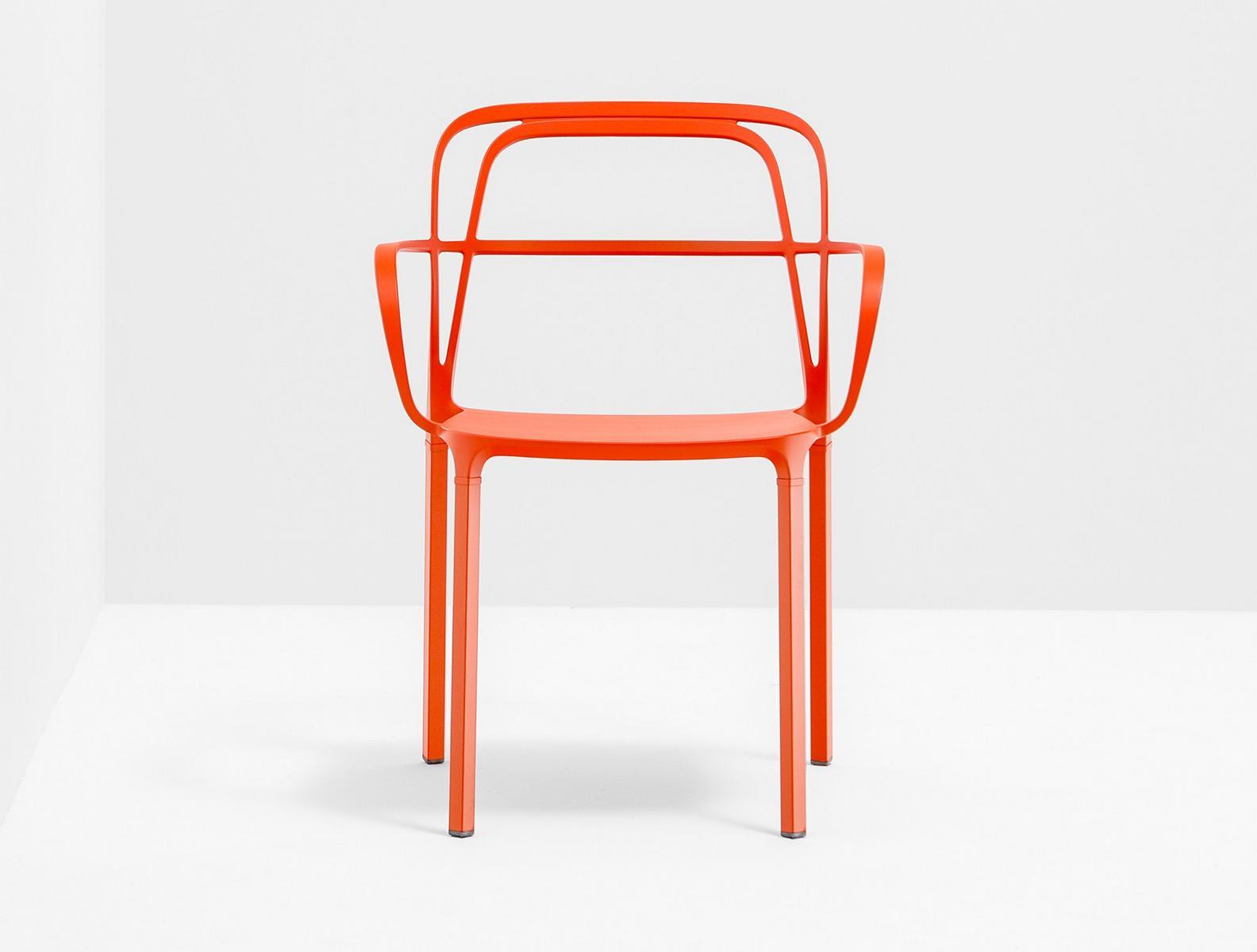 Die cast aluminium chair with armrests | Intrigo 3715 by Pedrali