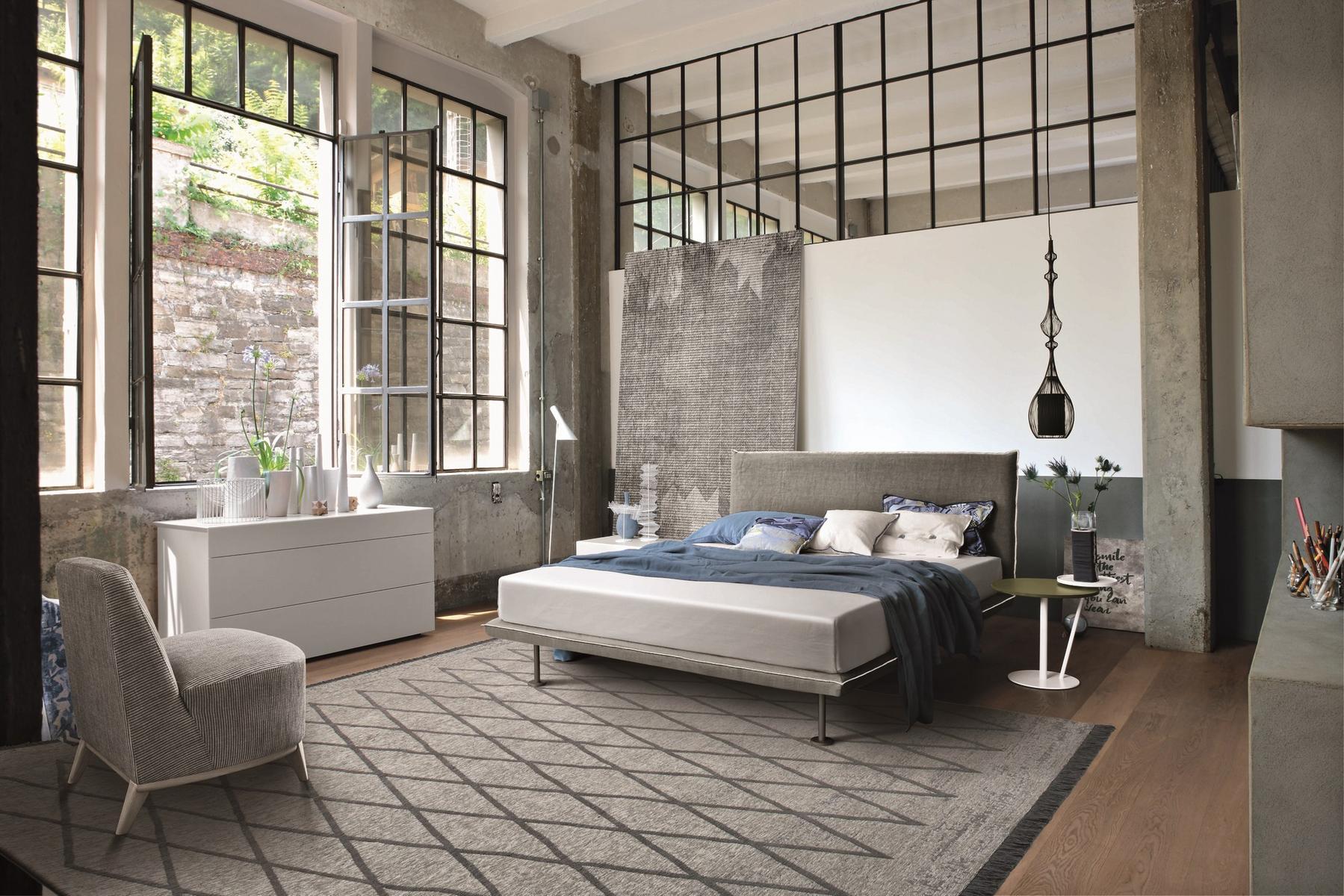 Upholstered fabric double bed | Bravo by Tomasella