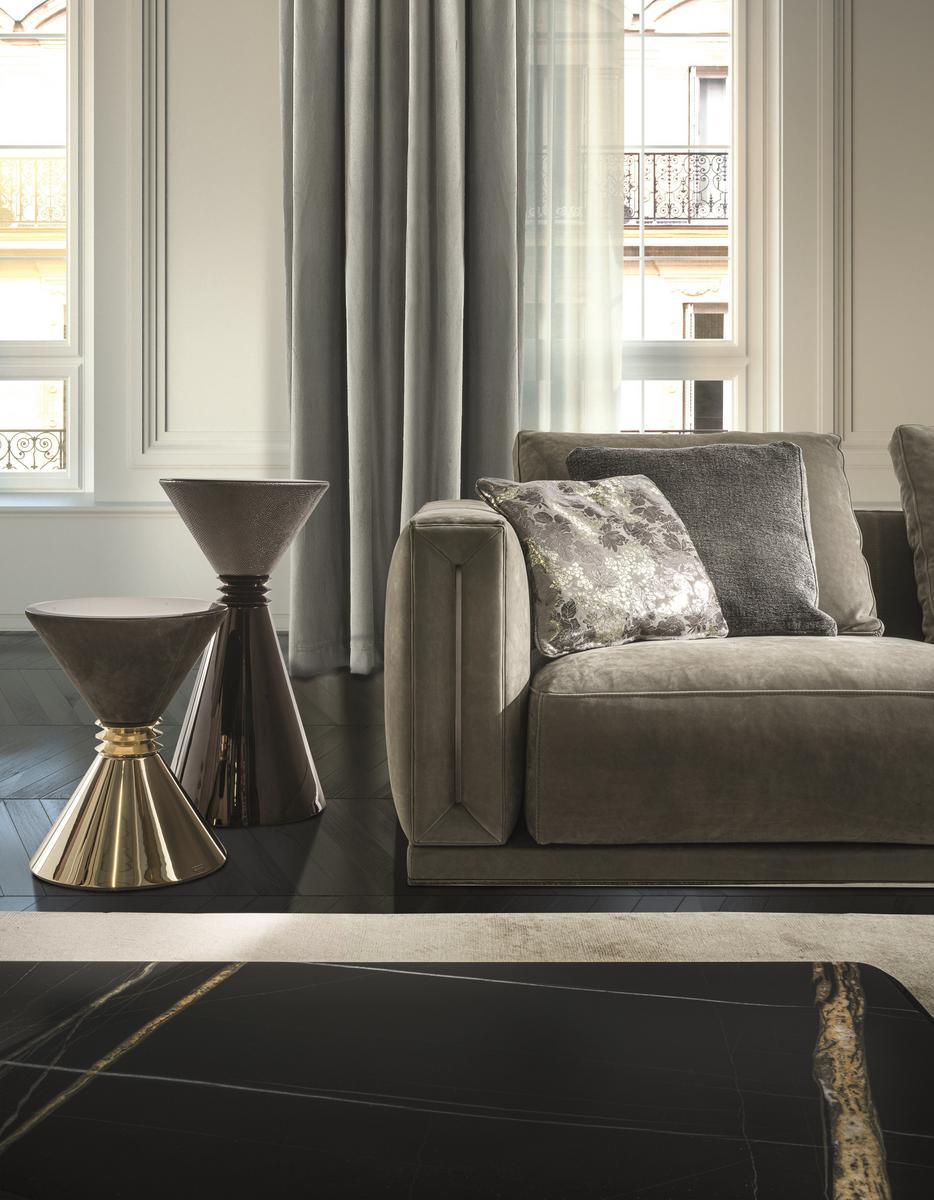 Corner velvet sofa | Atar by Longhi