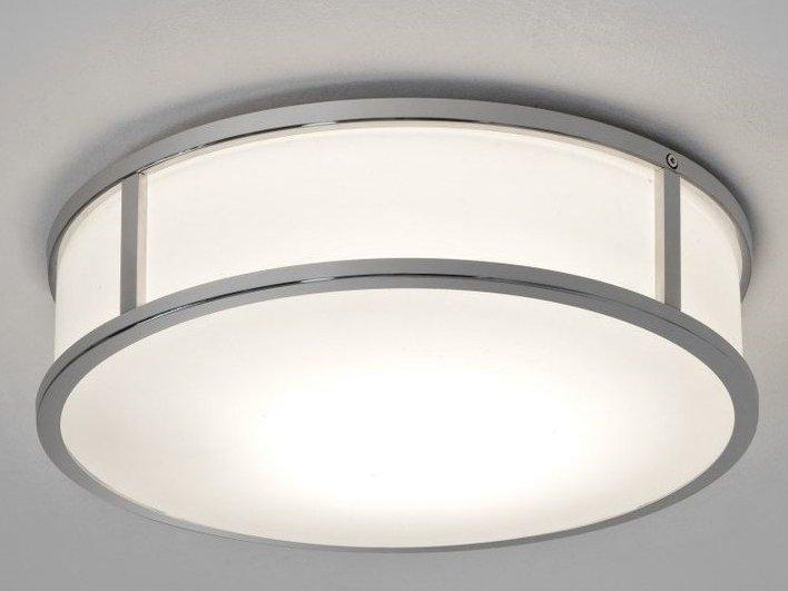 Glass and steel ceiling light with dimmer | Mashiko Round by Astro lighting