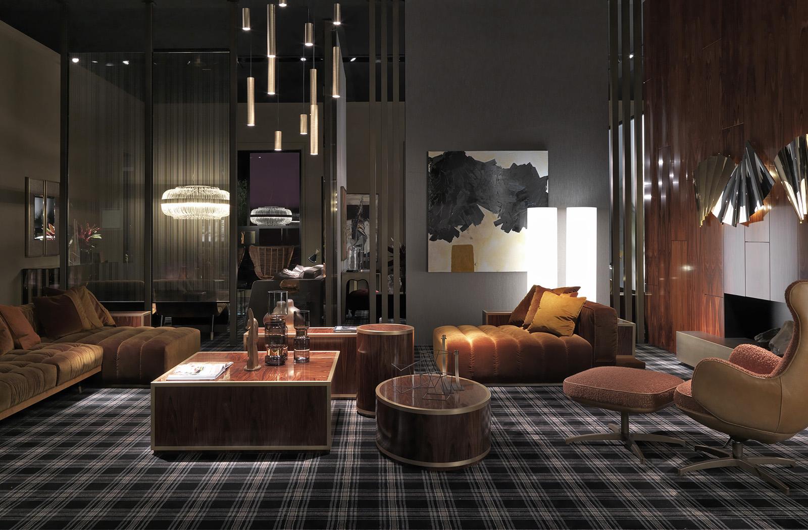 Low round wooden coffee table | Connor by Gianfranco Ferre Home