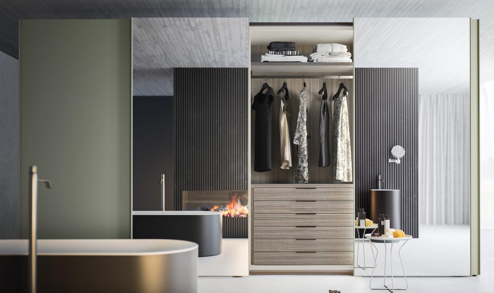 Modular lacquered wardrobe with drawers | Vision by ALF Dafre