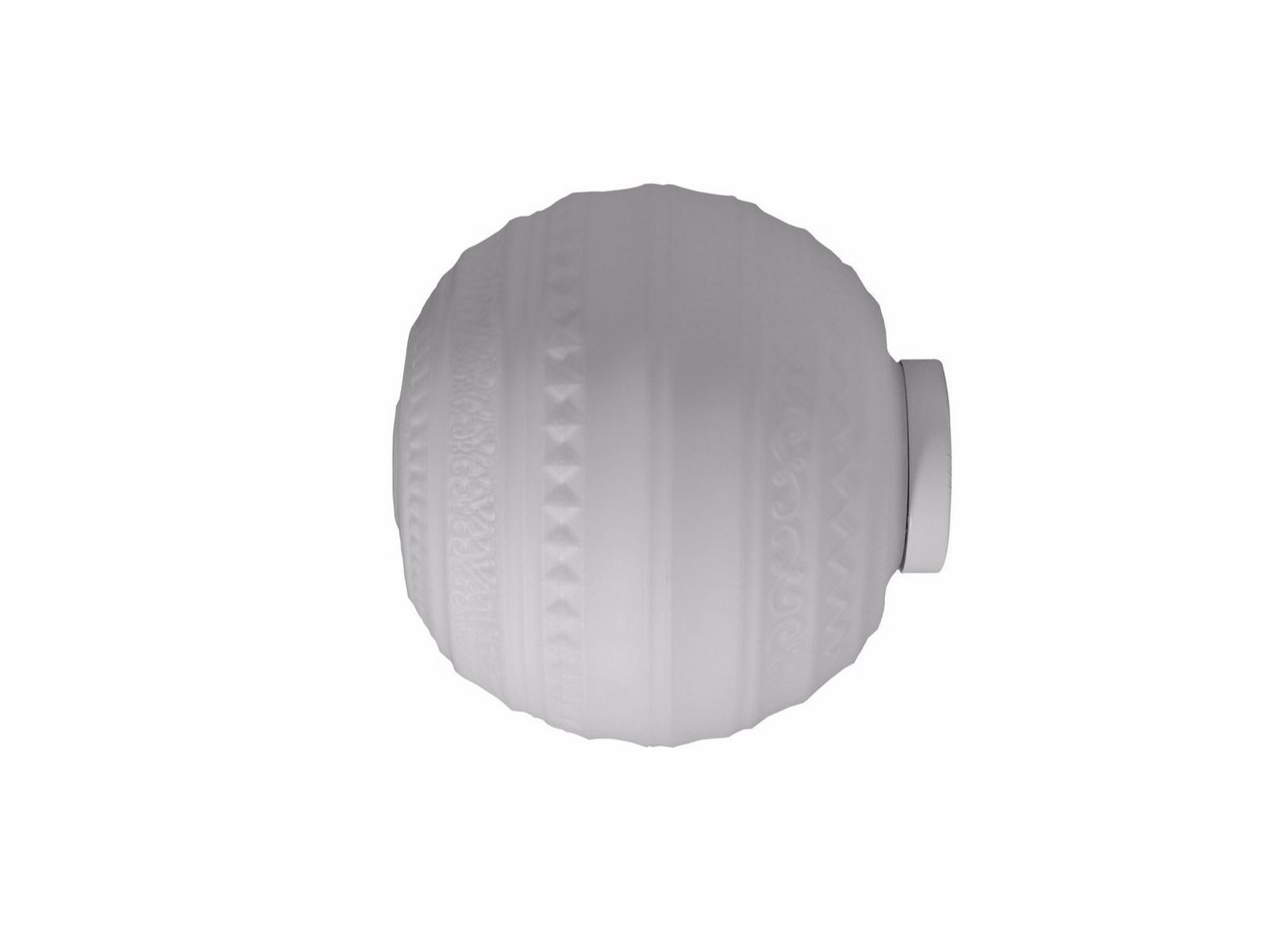 Satin glass wall lamp / ceiling lamp | Braille by Karman