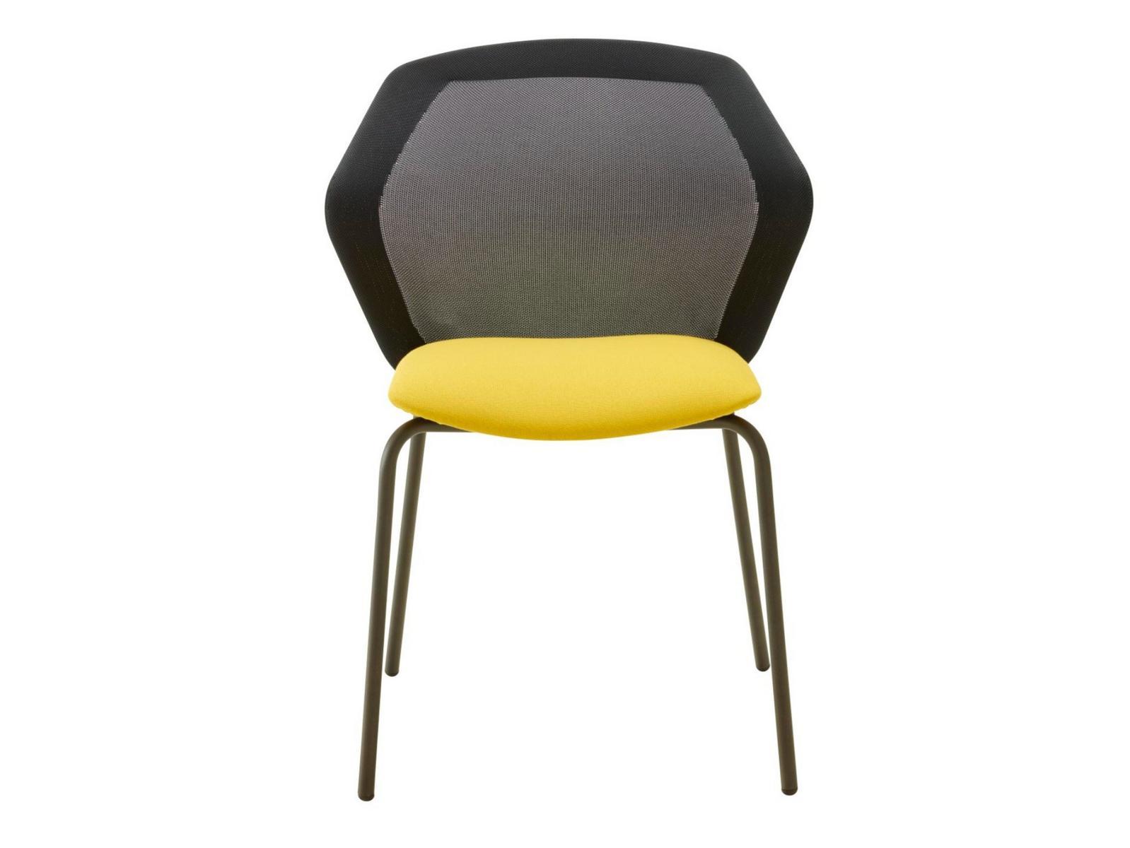 Upholstered fabric chair with integrated cushion | Piccione by Ligne Roset