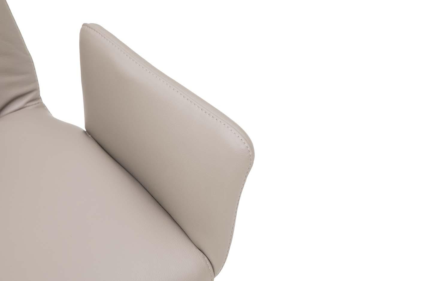 Upholstered leather chair with armrests | Alexia by Tonin Casa