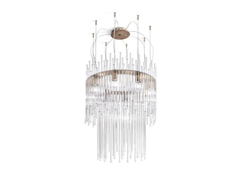 Glass chandelier | Diadema Sp 60 by Vistosi