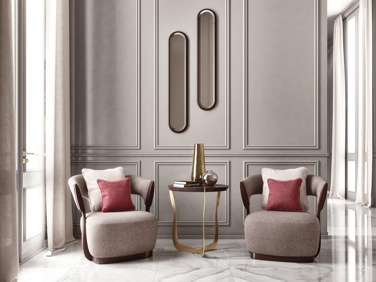 Round metal coffee table with wooden top | Pr.308/b by Stella del Mobile