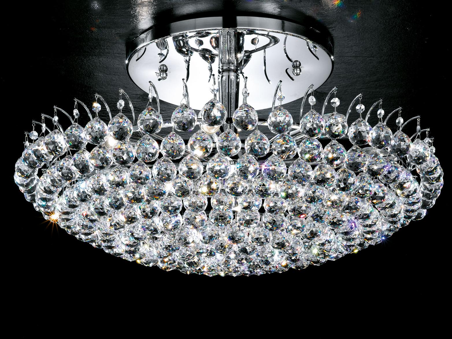 Incandescent metal ceiling lamp with crystals | Impero & Deco Ve 808 by Masiero
