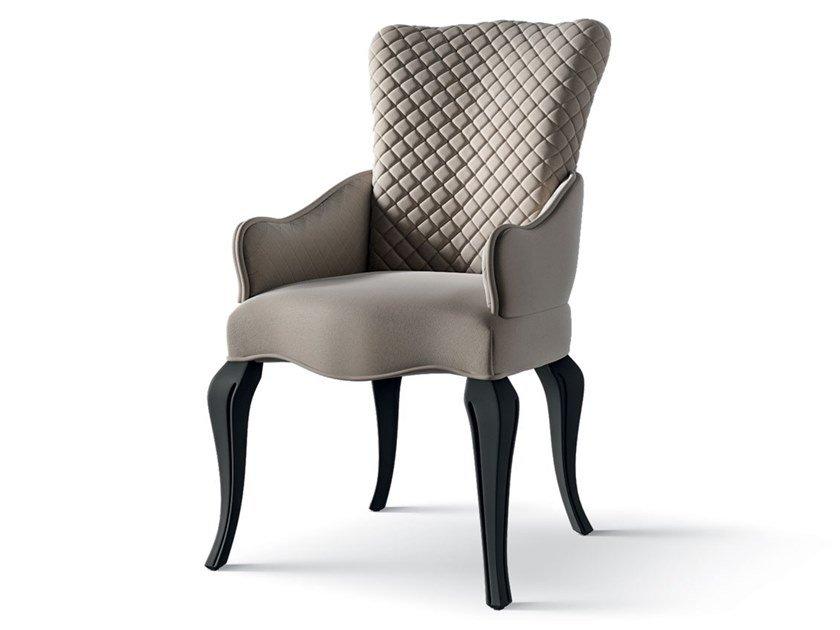 Fabric chair with armrests | 5711 by Carpanese home