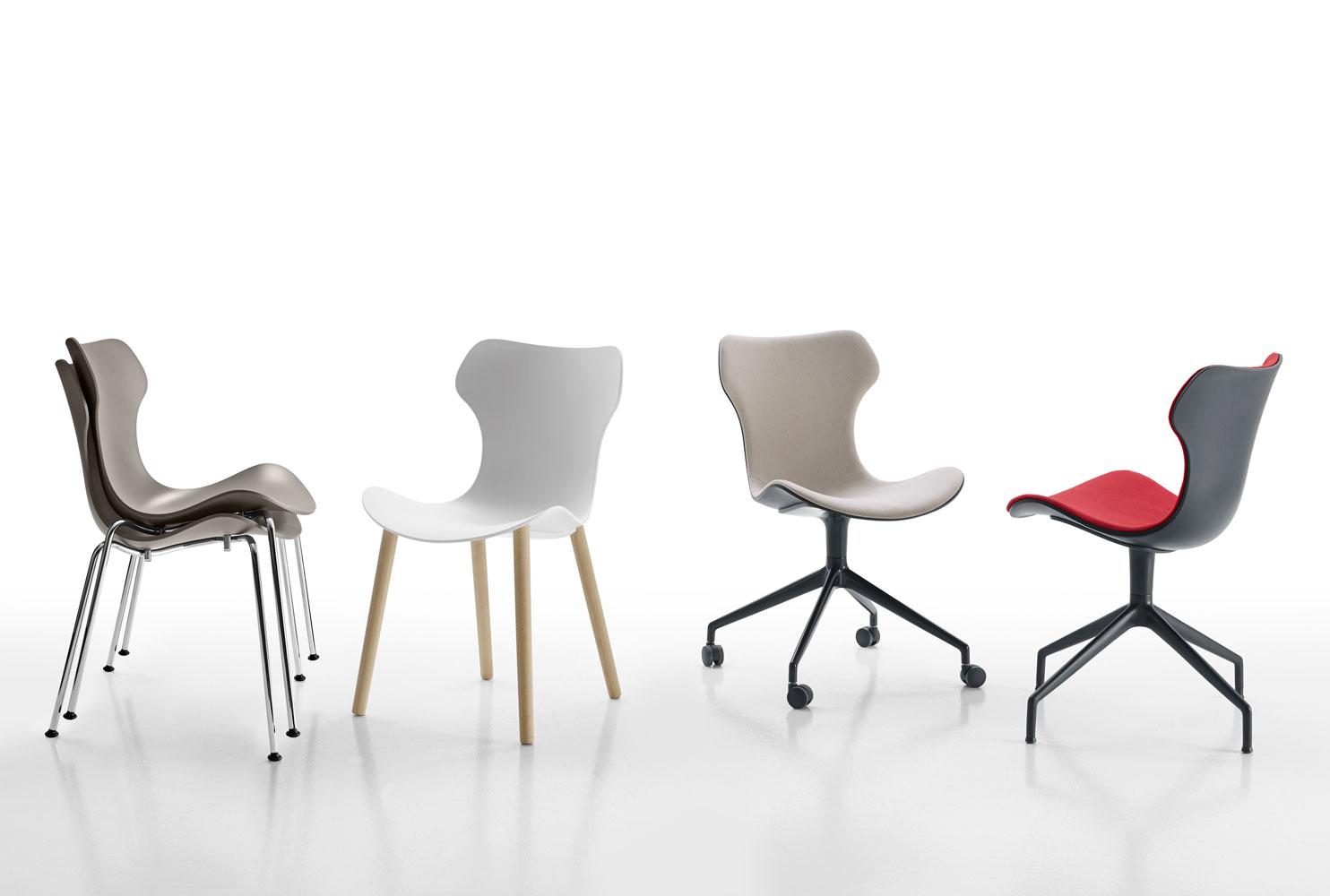 Trestle-based fabric chair | Papilio Shell by B&B Italia