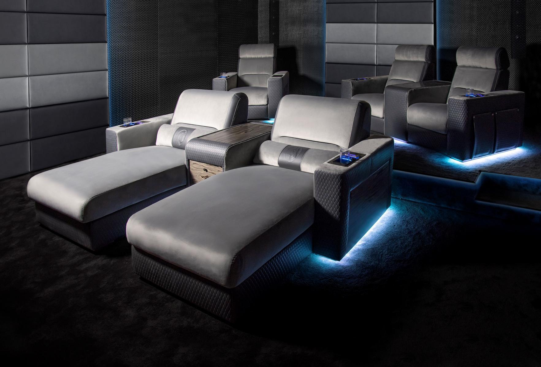 Home Theater velvet and leather armchair | Dustin by Formitalia