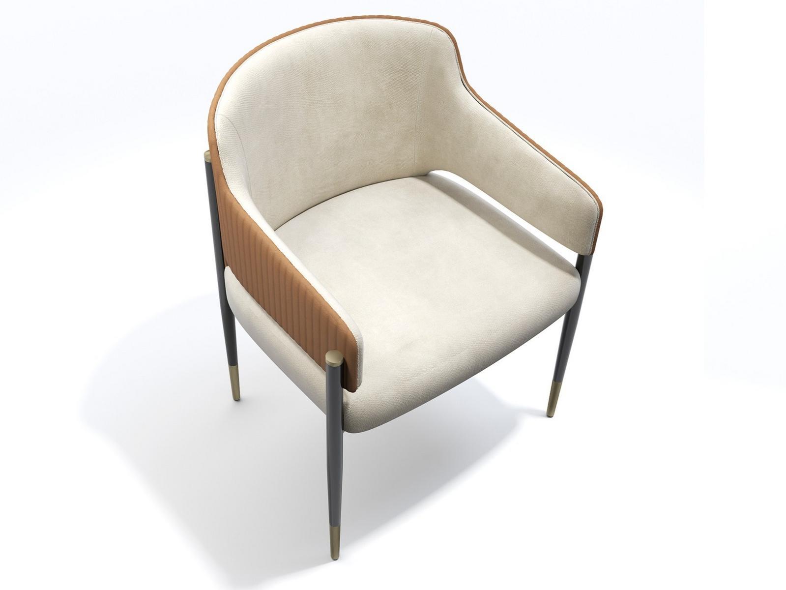 Upholstered fabric chair with armrests | Giuliette by Capital Collection