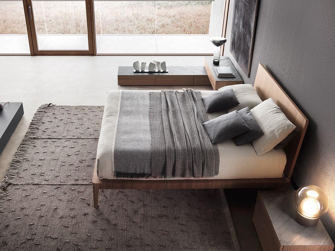 Wooden double bed | Spillo by Pianca