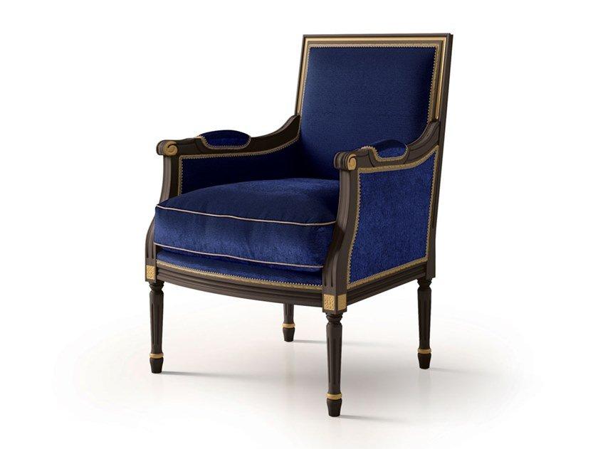 Velvet armchair with armrests | 6044 by Carpanese home